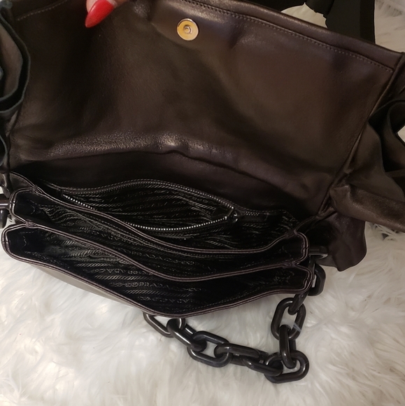 PRADA Small Ruffle Sides Handbag - Picture 7 of 13
